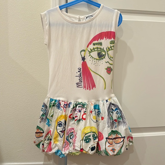MOSCHINO GIRLS 6T DRESS WHITE - Picture 2 of 4